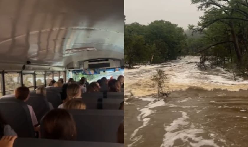 Um grupo de sobreviventes adorou ao Senhor durante uma viagem até um centro de ajuda. (Foto: Reprodução/Instagram/Gabriel Ferrigno).