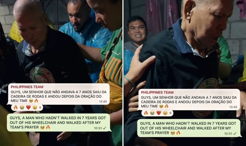 O milagre do cadeirante. (Foto: Reprodução/Instagram/Dunamis Europe)