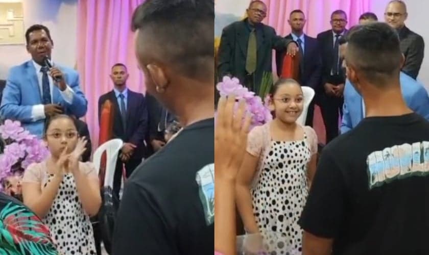 Danielle Ester traduziu o apelo do pregador ao homem. (Foto: Reprodução/Instagram/ADPB - João Paulo I).