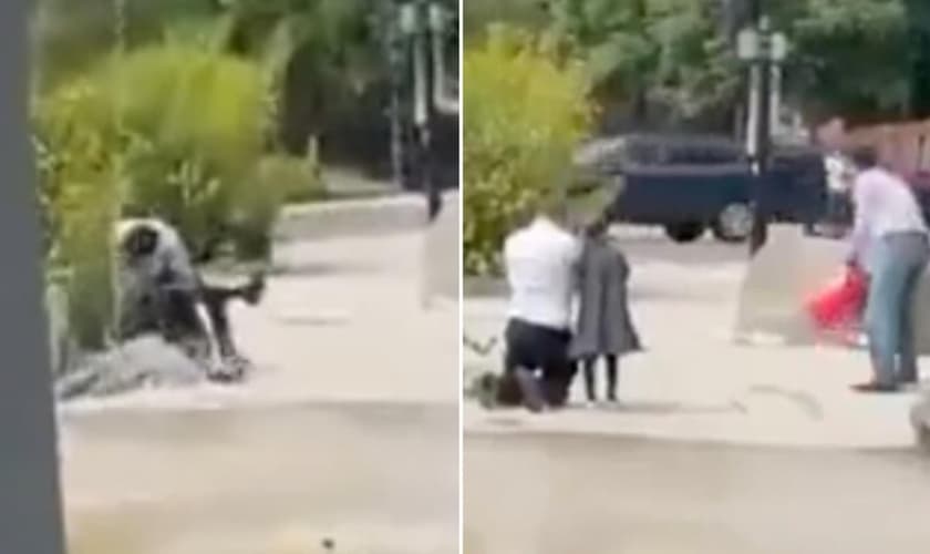 O judeu ortodoxo foi espancado em frente aos três filhos. (Foto: Reprodução/Instagram/Gabriel Ferrigno).