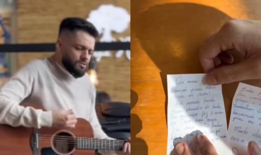 A mulher foi resgatada por Jesus durante o evangelismo. (Foto: Reprodução/Instagram/Allan Machado).