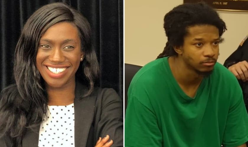 Eunice Dwumfour foi assassinada por Rashid Ali Bynum. (Foto: Reprodução/Facebook/Murder_and_its_victims/YouTube/Law&Crime Trials)