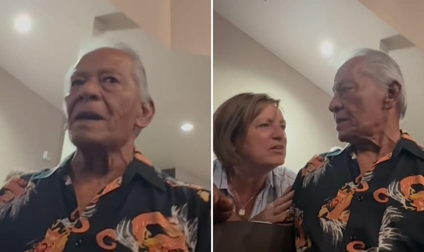 O idoso na igreja. (Foto: Reprodução/Instagram/Jack H Sadler)