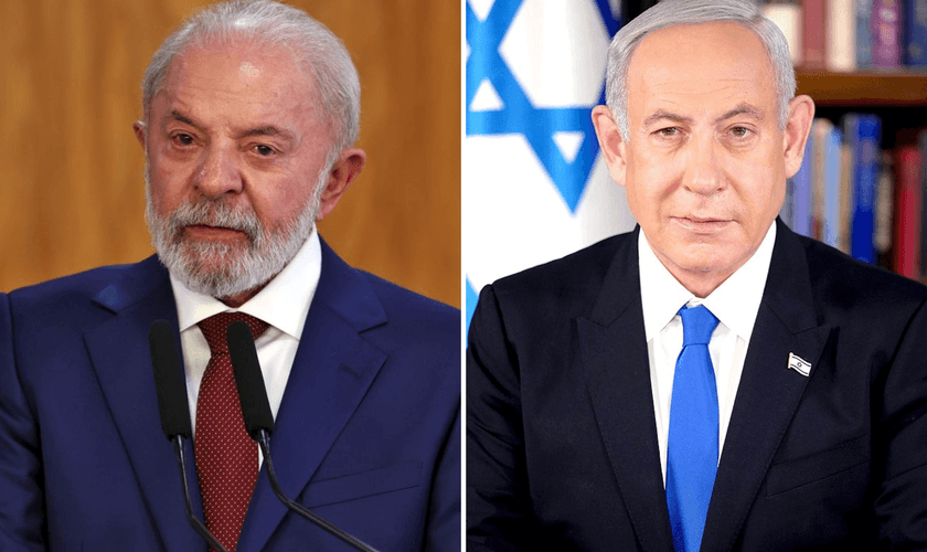 Presidente do Brasil, Luiz Inácio Lula da Silva; primeiro-ministro de Israel, Benjamin Netanyahu. (Foto: José Cruz/Agência Brasil/Wikipedia)