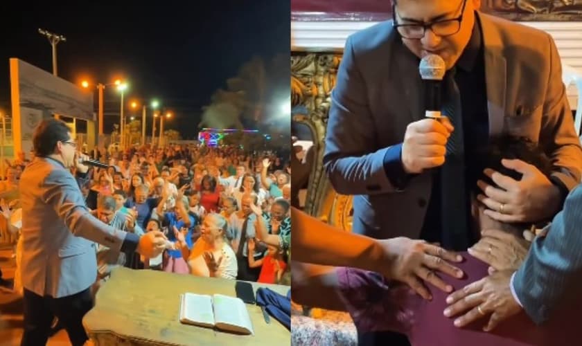 Os cristãos pregaram o Evangelho nas ruas de Paraíso do Tocantins. (Foto: Reprodução/Instagram/Clebison Bandeira).