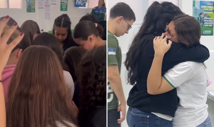 O evangelismo na escola. (Foto: Reprodução/Instagram/Mateus Cerri)