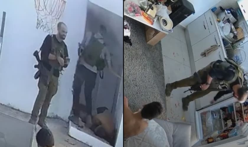 O governo de Israel divulgou as imagens dramáticas da família Taasa. (Foto: Divulgação/CNN).