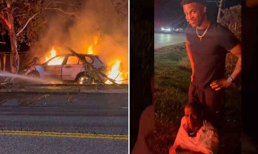 O acidente nos EUA. (Foto: Reprodução/Instagram/Larry Pickett Sr.)