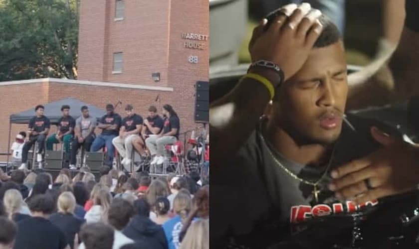 O evento atraiu uma multidão de 2 mil pessoas. (Foto: Reprodução/Instagram/Caden Watts).