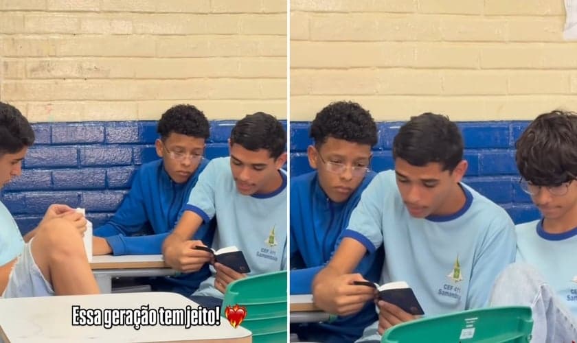 Wladimir lendo a Palavra de Deus. (Foto: Reprodução/Instagram/Jéssica Motta)