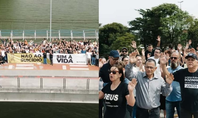 Os cristãos oraram em 8 pontos de Tubarão. (Foto: Instagram/AD Tubarão).