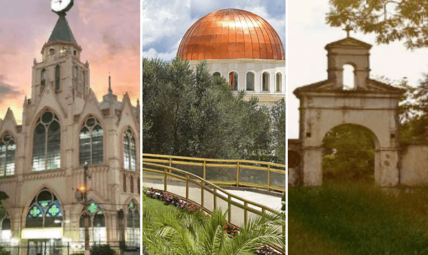 AD Ministério no Ipiranga, Jardins do Templo de Salomão e Cemitério Protestante. (Foto: Reprodução/Guia Turístico; Paulo Li/Expressão Studio