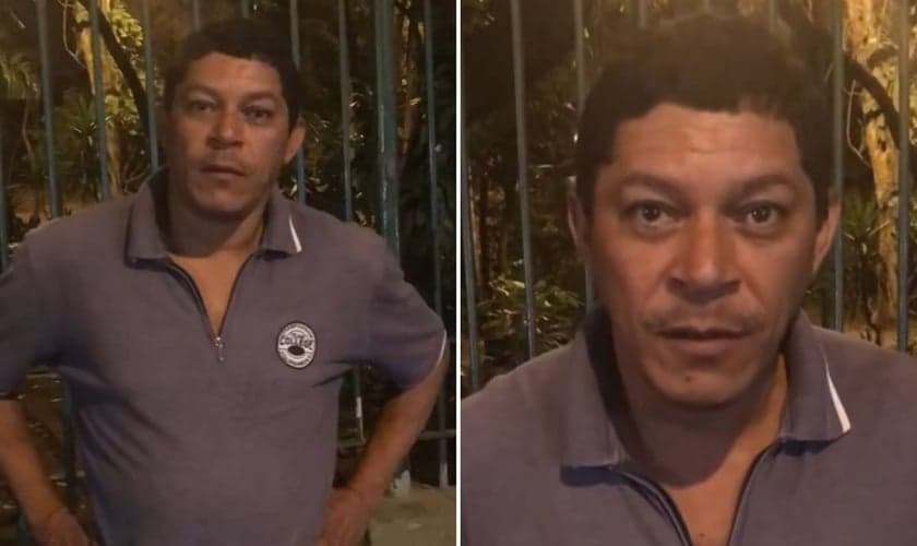 O homem após o milagre nas ruas. (Foto: Reprodução/Instagram/Gabriel Telles Mathias)