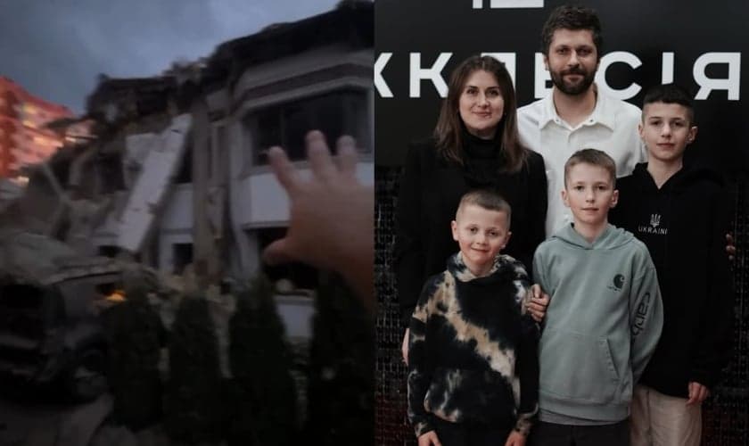 Mark Sergeev teve a casa atingida por um míssil. (Foto: Reprodução/Instagram/Mark Sergeev/Instagram/Церква Екклесія).