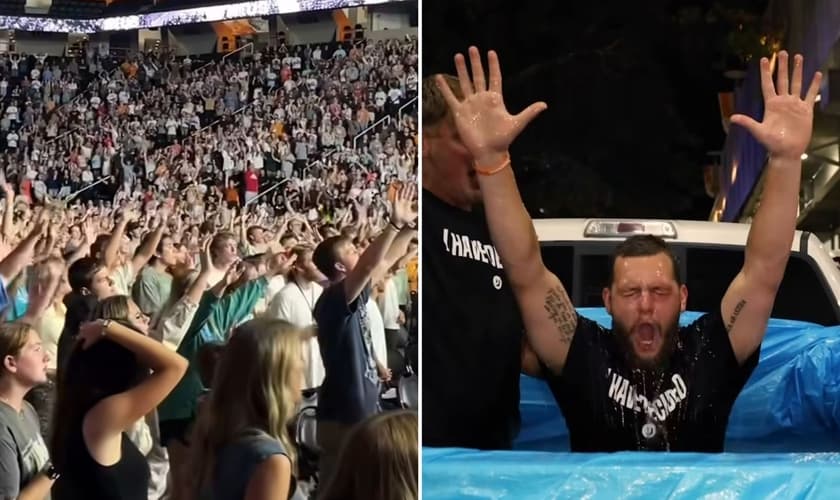 Os jovens no evento evangelístico. (Foto: Reprodução/Instagram/UniteUS)