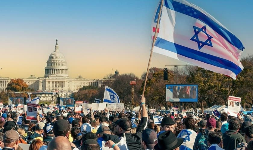 Marcha por Israel nos EUA. (Foto: Ilustração/tedeytan/Wikimedia Commons)