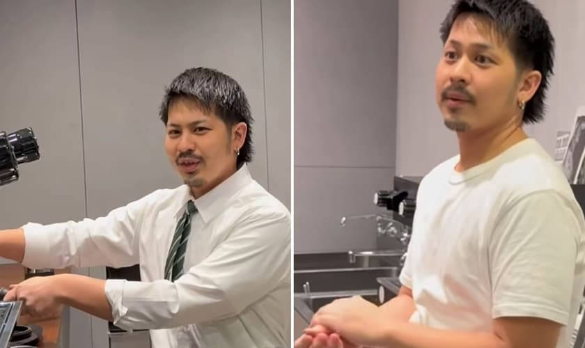 O barista cristão no país. (Foto: Reprodução/Instagram/Luca Martini)