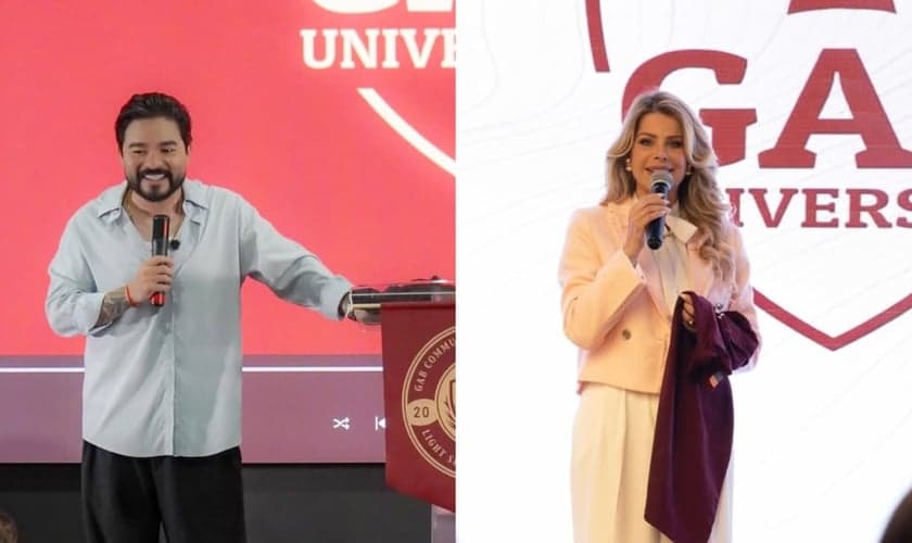 Yudi e Karina serão professores de teologia na Gab University. (Foto: Instagram/Yudi Tamashiro/Instagram/Kari Bacchi).