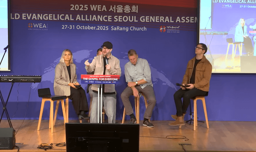 Ben Jack durante a Assembleia Geral da Aliança Evangélica Mundial. (Foto: Reprodução/YouTube/World Evangelical Alliance)