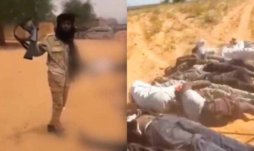 O grupo islâmico RSF incendiou bairros cristãos e igrejas. (Foto: Reprodução/DW/Reprodução/Redes Sociais).