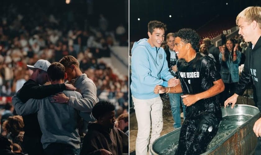 Centenas de estudantes da Universidade Estadual da Carolina do Norte aceitaram Cristo. (Foto: Instagram/UniteUS).