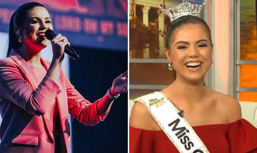 Audrey Kittila, integrante da equipe de louvor da Primeira Igreja Batista de Alpharetta e Miss Geórgia. (Foto: Hayley Echols/First Baptist Alpharetta/WTVM)