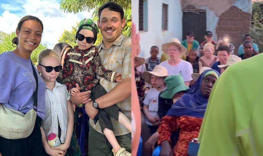 Daniel e Lorena Mallmann estão levando o amor de Deus à comunidade albina. (Foto: Reprodução/Instagram/Daniel Mallmann).