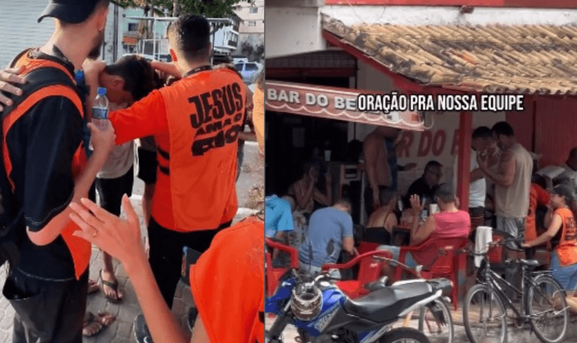 Mais de 100 missionários pregaram nas ruas de Macaé. (Foto: Reprodução/Instagram/Aviva).