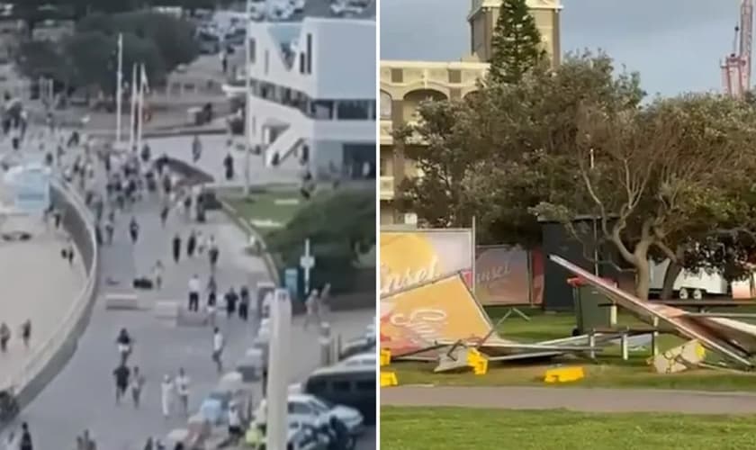 Sydney após o ataque terrorista em Bondi. (Foto ReproduçãoYouTubeABC News AustraliaYouTubeSky News)