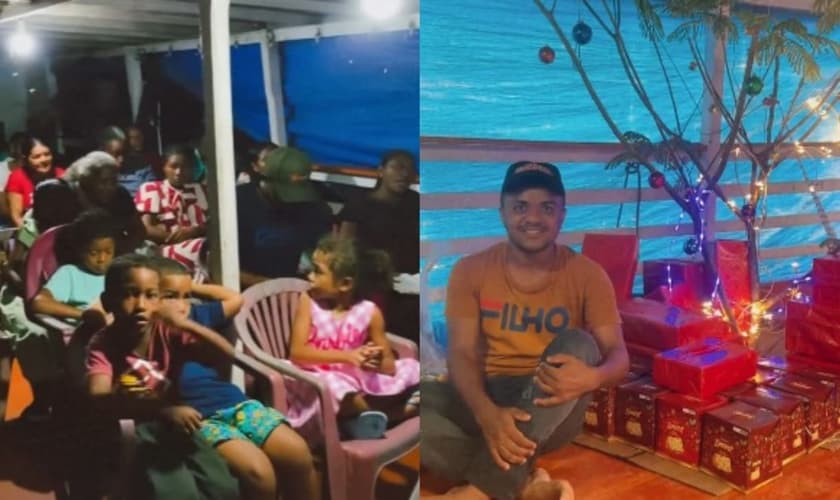 A missão Campos Brancos realizou um culto de Natal no Quilombo de Juquirizinho. (Foto: Reprodução/Instagram/Rodrigo Siza).