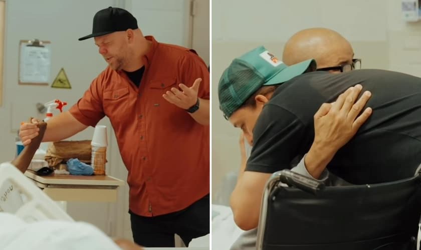 Os cristãos evangelizando no local. (Foto: Reprodução/Instagram/God Behind Bars)