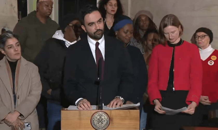 Prefeito de Nova York, Zohran Kwame Mamdani (captura de tela/X/@jacobkornbluh).