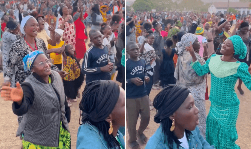 Robert Courson registrou a celebração da fé de cristãos nigerianos em meio à perseguição. (Captura de tela/Instagram/robcourson)