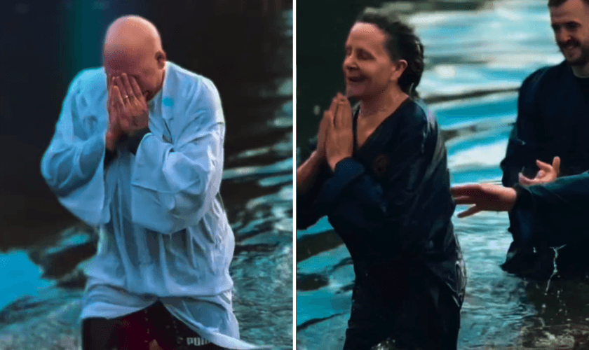 Batismos realizados em lago no Reino Unido. (Captura de tela/Instagram/Rikki Doolan)