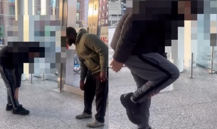 O jovem conseguiu caminhar normalmente após receber oração. (Foto: Reprodução/Instagram/Benjamin Ajala).