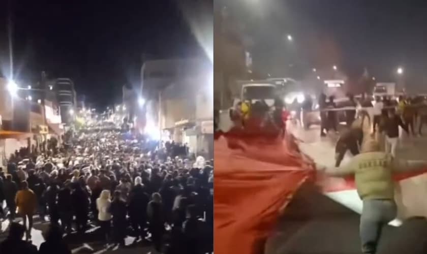 Milhões de iranianos protestaram nas ruas contra o regime islâmico. (Foto: Reprodução/Instagram/Hananya Naftali).