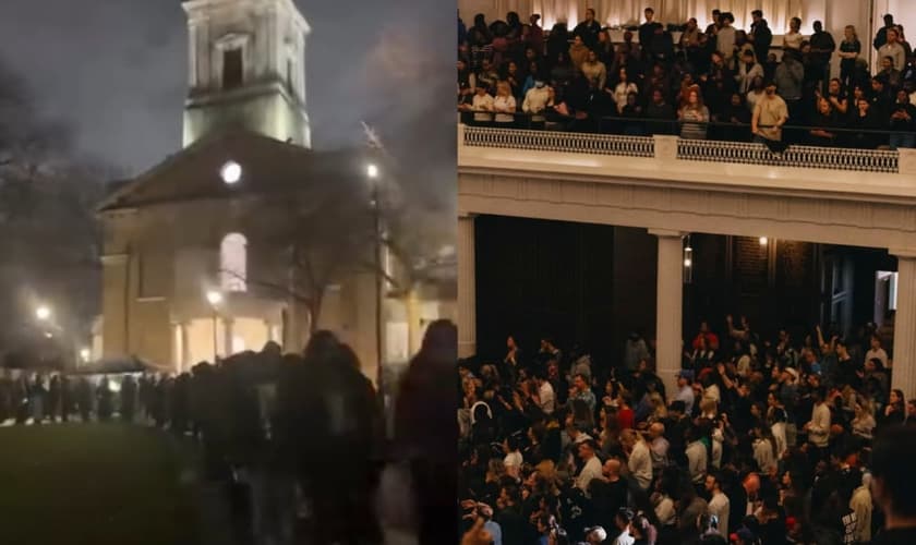 Mais de 2.500 jovens se reuniram na Hackney Church, em Londres. (Foto: Reprodução/Instagram/Joint Prayer Gathering).