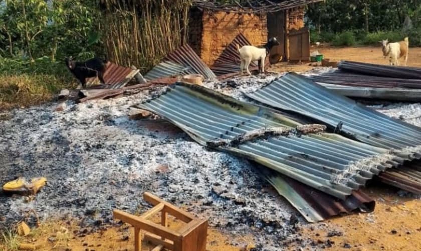 A comunidade cristã após o ataque. (Foto: Reprodução/ICC)